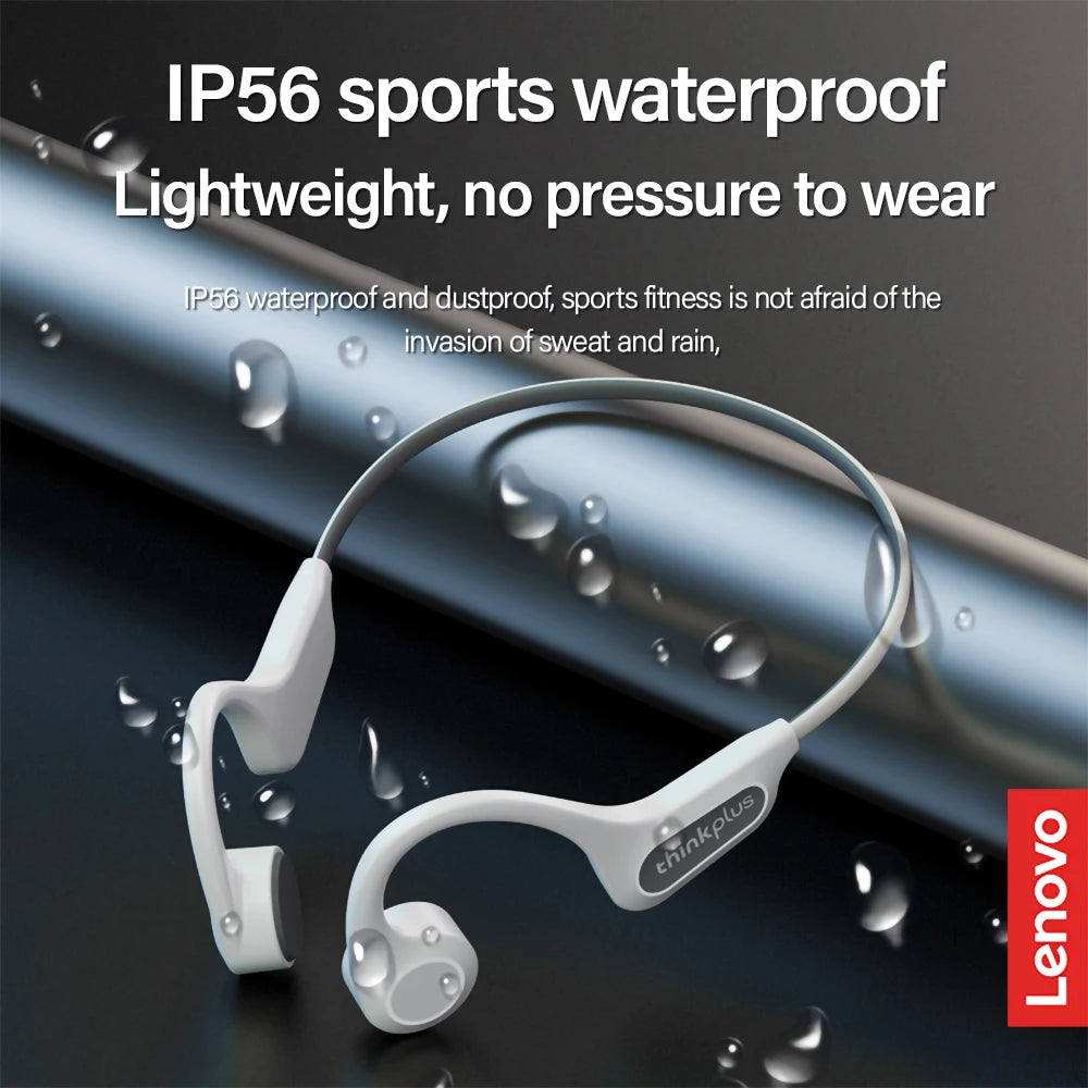 Casque à conduction osseuse Lenovo X3 Pro d'origine - Écouteurs de sport sans fil Bluetooth 5.3, étanches avec micro