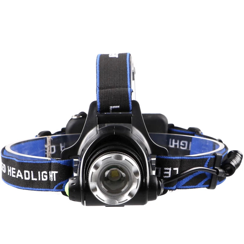 Zoomable LED Headlamp | Rechargeable Waterproof Headlight for Camping & Hiking