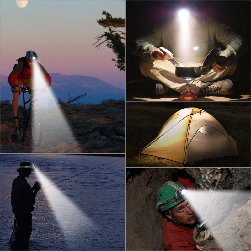 Zoomable LED Headlamp | Rechargeable Waterproof Headlight for Camping & Hiking