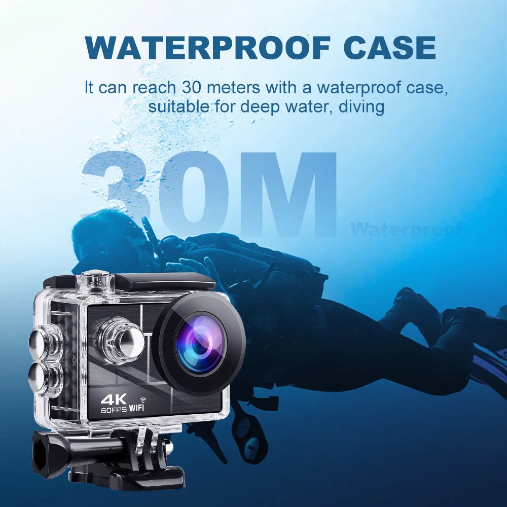 AUSEK AT-Q44CR – Top-Rated 4K Action Camera with Electronic Image Stabilization