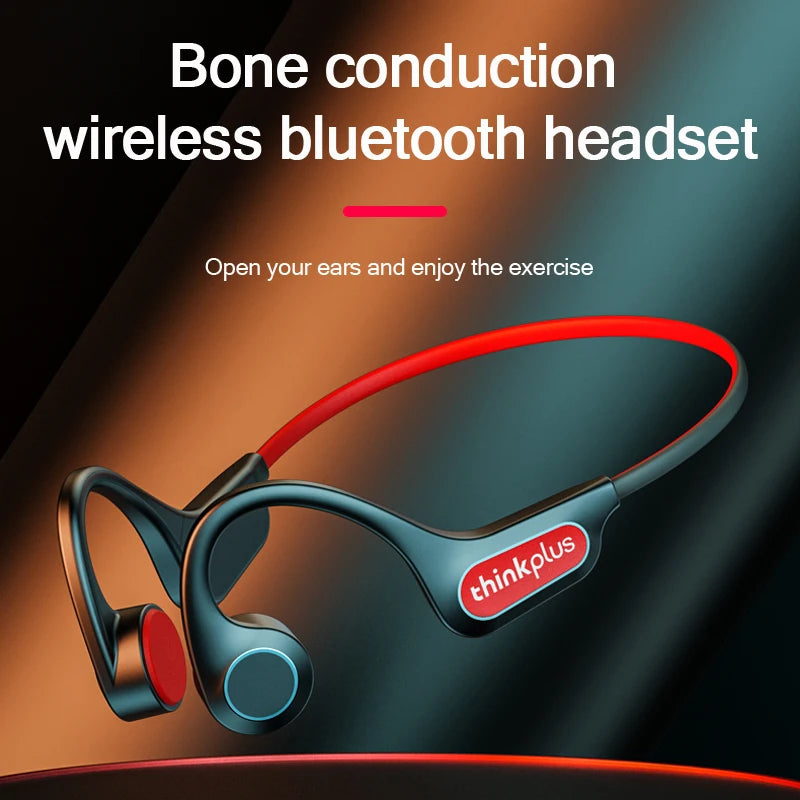 Casque à conduction osseuse Lenovo X3 Pro d'origine - Écouteurs de sport sans fil Bluetooth 5.3, étanches avec micro