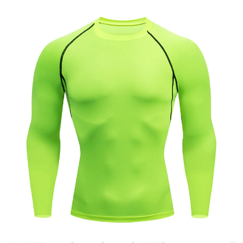 Men's Long Sleeve Compression Running T-Shirt - Dry Fit Gym & Fitness Sportswear