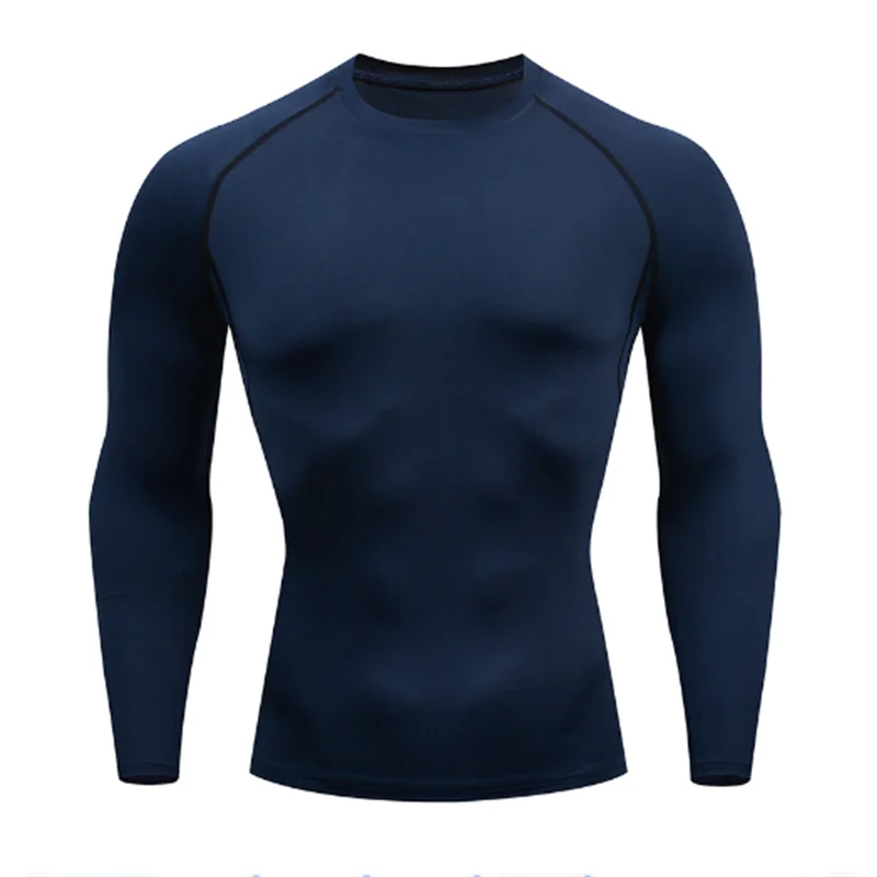 Men's Long Sleeve Compression Running T-Shirt - Dry Fit Gym & Fitness Sportswear