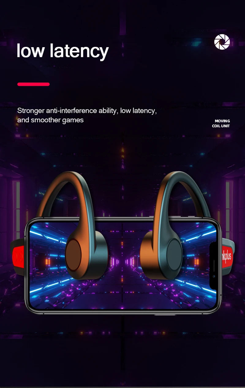 Casque à conduction osseuse Lenovo X3 Pro d'origine - Écouteurs de sport sans fil Bluetooth 5.3, étanches avec micro