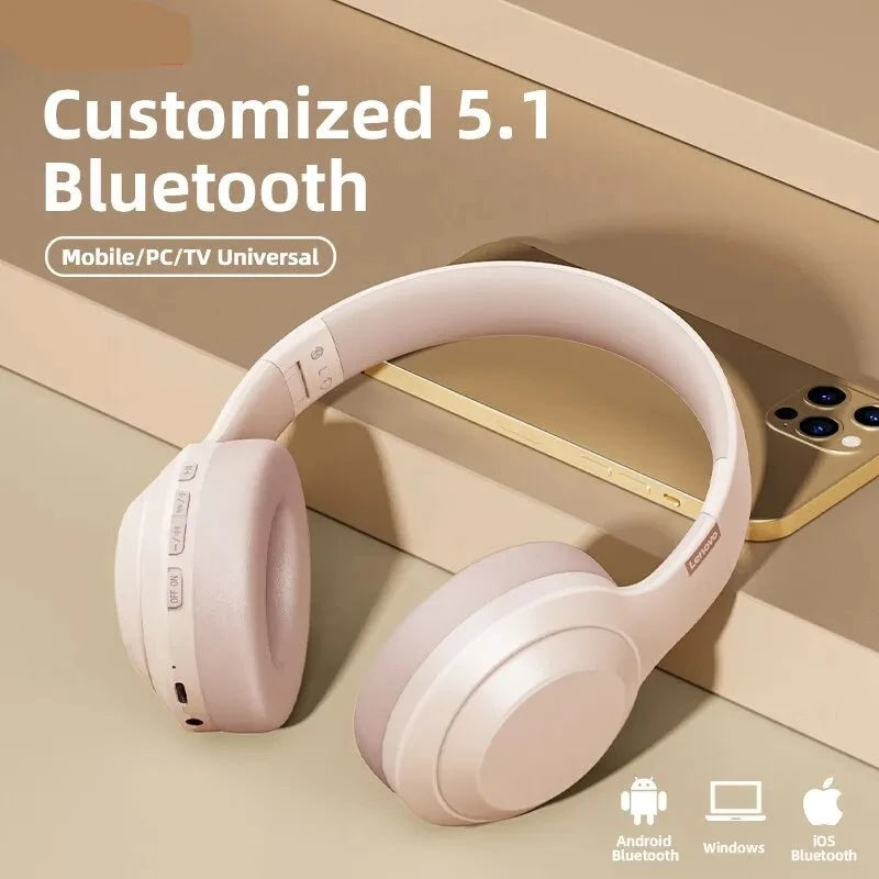 Casque stéréo Lenovo Thinkplus TH10 TWS Bluetooth Earphones Music avec microphone pour mobile iPhone Samsung Android iOS