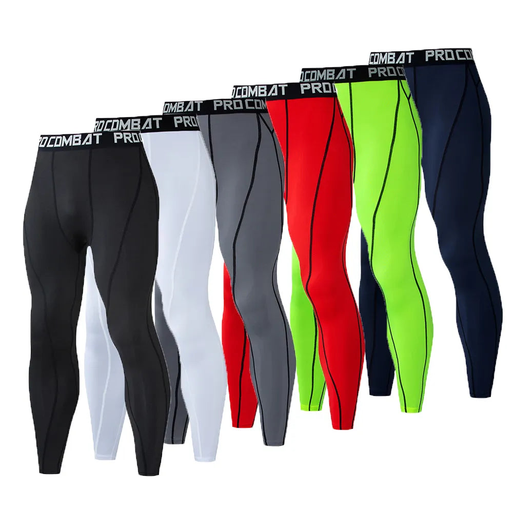 Leggings de Compression pour Hommes à Séchage Rapide - Pantalons de Course et d'Entraînement Fitness